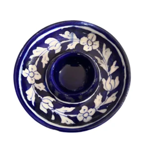 Blue Pottery Candle Holder