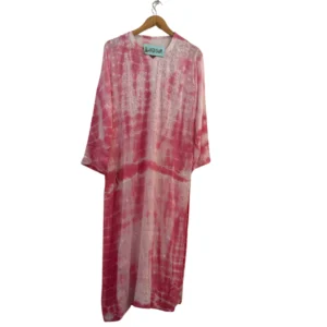Pure Georgette Chikankari Kurta – Pink Tie and Dye