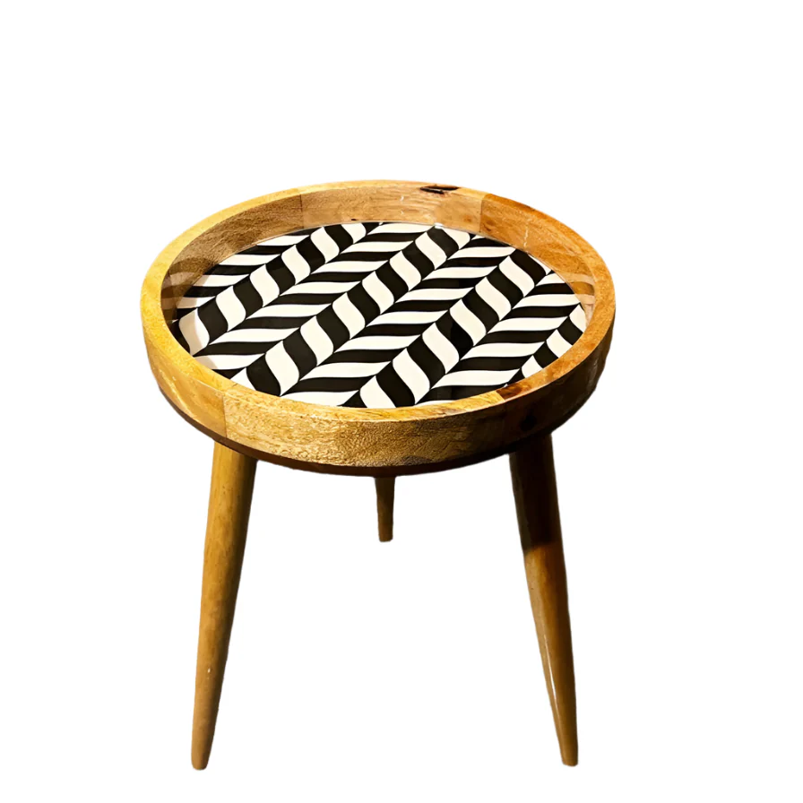 Monochrome Leaf Stool