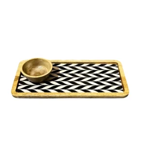 Monochrome Leaf Platter