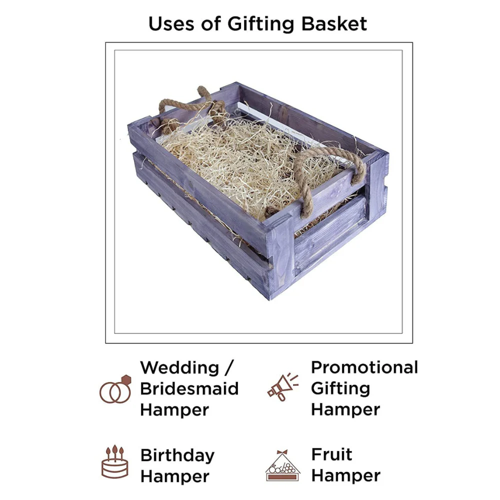 Wooden Basket with Jute Rope - Image 5