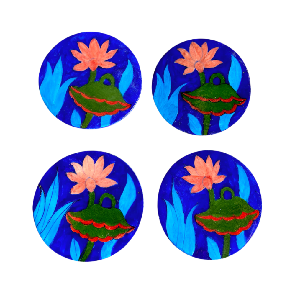 Blue Pottery Coasters - Image 4