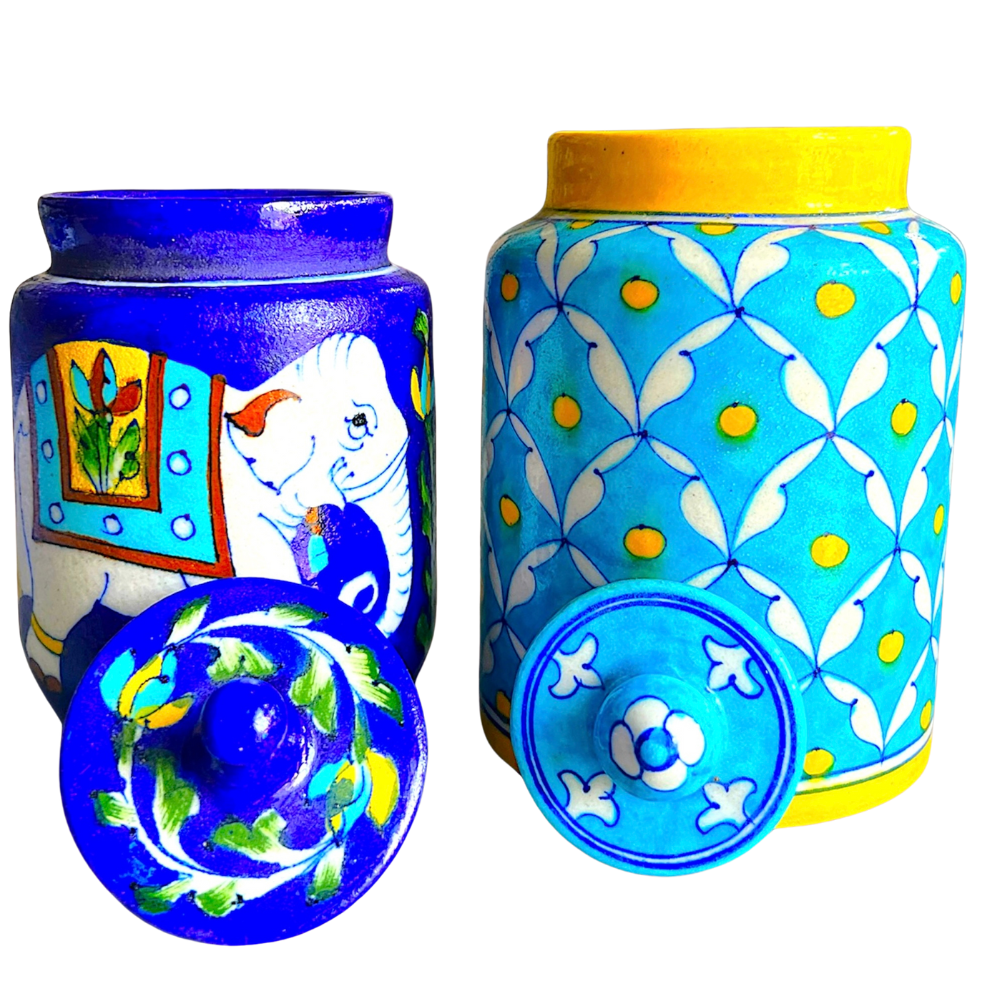 Blue Pottery Jars - Image 2