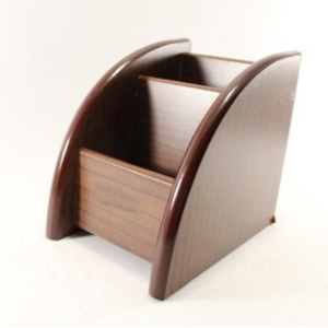 Handcrafted Wooden Pen Holder with Drawer