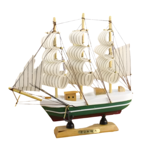Handcrafted Wooden Sailing Ship Showpiece