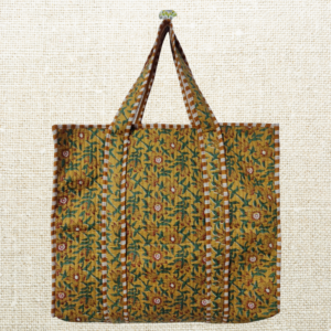 Handcrafted Cotton Quilted Tote Bag