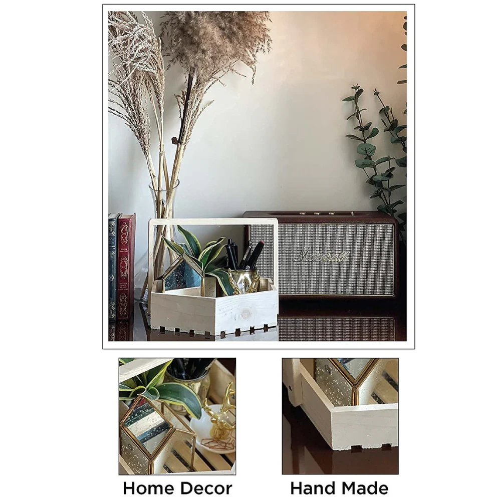 Handcrafted Wooden Basket - Image 4