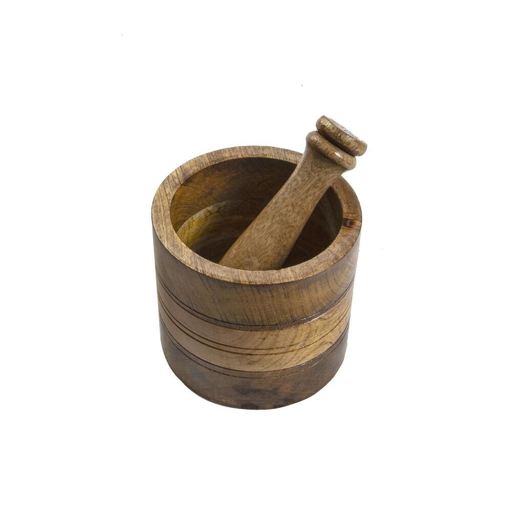 Wooden Mortar & Pestle