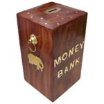 Wooden money bank