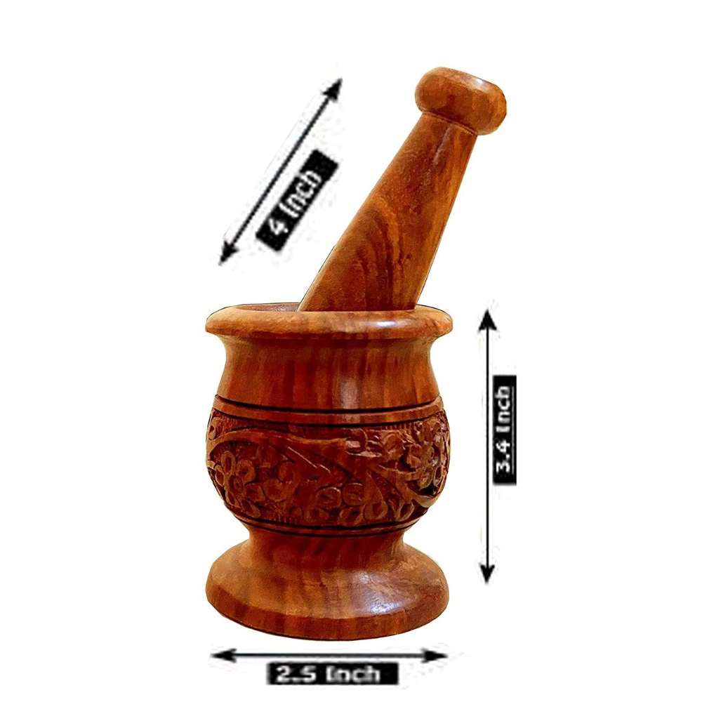 Wooden Mortar & Pestle - Image 3