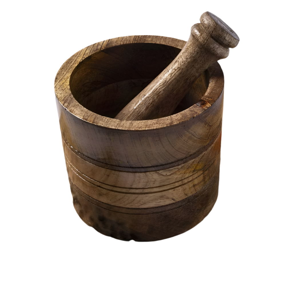 Wooden Mortar & Pestle - Image 4