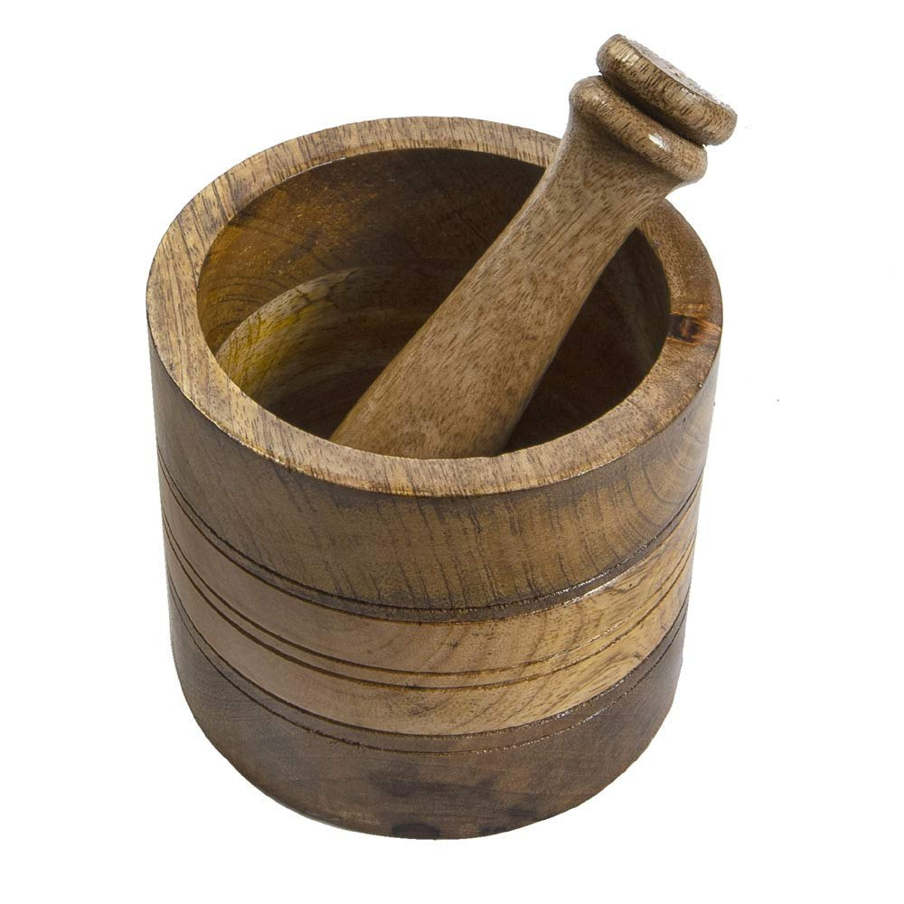 Wooden Mortar & Pestle